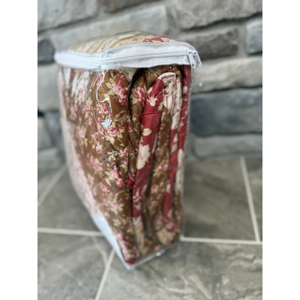 NEW Colormate Abigail Patchwork Quilt Full/Queen Sears Classic Heirloom Floral